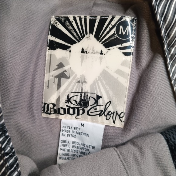 Vtg‎ Mens M Body Glove Snowboarding Ski Pants Snow Black White Stripes Retro Y2K - Picture 5 of 15